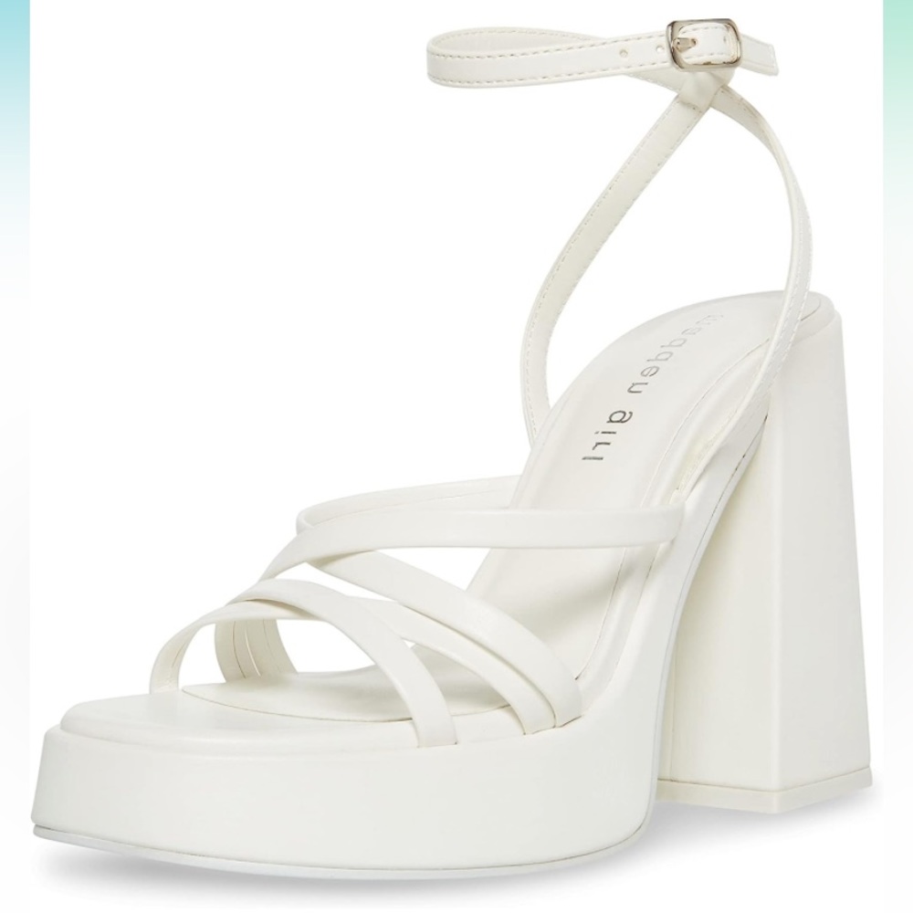 Madden girl white sandals size 6.5 brand new